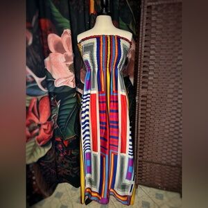 Rubber Ducky Colorful Strapless Sundress